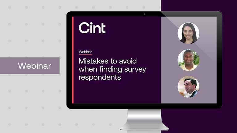 Webinar: Mistakes to avoid when finding survey respondents