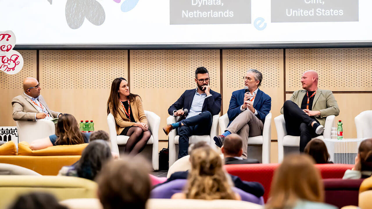 Patrick Comer, CEO of Cint participates in a panel discussion at this years ESOMAR conference
